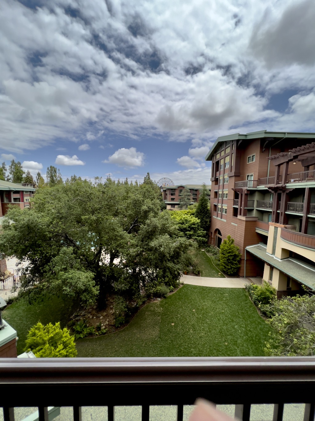 Wide view from our room at the Grand Californian